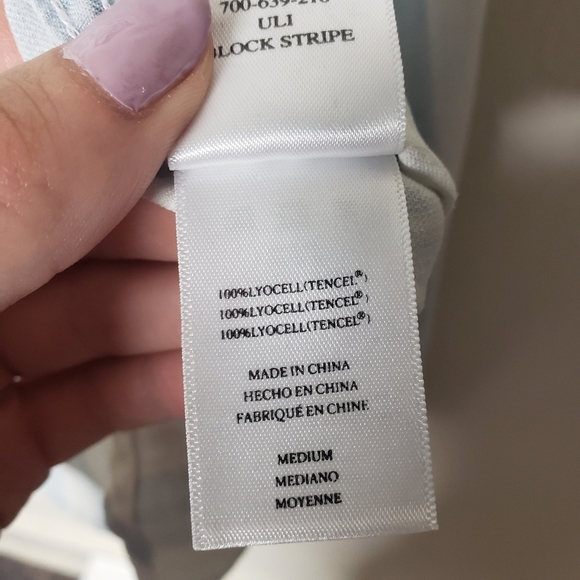 Rails Uli Lace Up Block Stripe Top - Picture 6 of 7